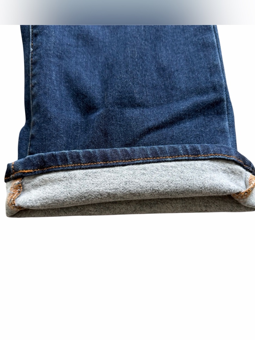 Judy Blue High Rise Thermal Straight Leg Jeans 13/31 Dark Blue Stretch Denim - Picture 6 of 7